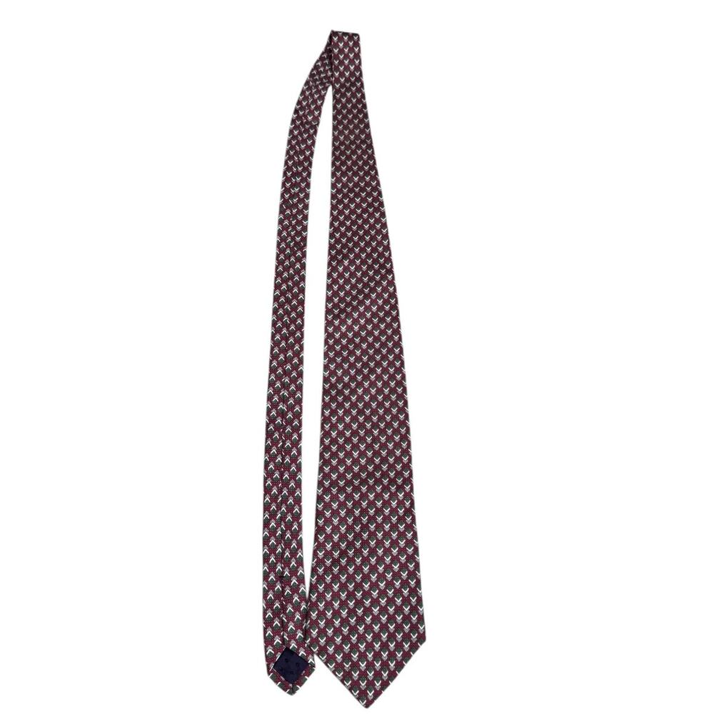 Geoffrey Beene Silk Tie USA Made Diamond Pattern Italian Fabric Classic